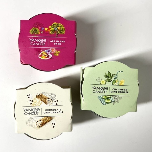 Yankee Candle 3-pack Mini Candle Set Lemon Apple Sandalwood Chocolate Vanilla - Picture 13 of 15